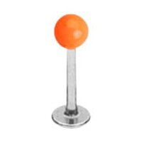 Labret mit UV-aktiver Kugel 1,2x8mm orange
