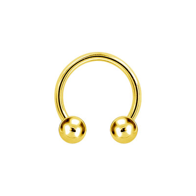 Offener Ring mit 24K Gelbgoldüberzug 1,2x06x2,5/2,5mm