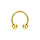 Offener Ring mit 24K Gelbgoldüberzug 1,2x06x2,5/2,5mm