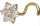 Nasenstecker Spirale BLUME MIT DIAMANTEN aus 18 Karat Gelbgold - Stärke: 0.8 mm, Länge: 6 mm