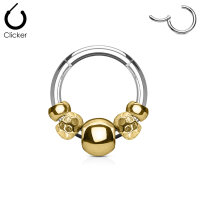 Segment Ring Clicker mit Perlen