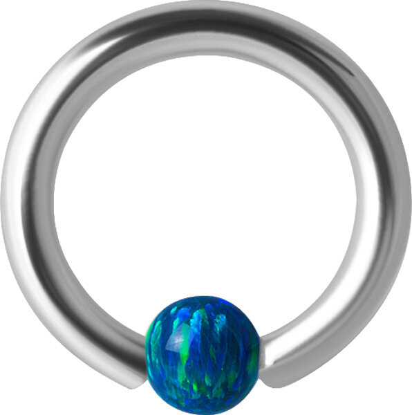 Piercing BCR Ring mit Opal Klemm Kugel 