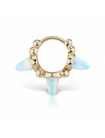 Maria Tash 6.5mm Triple Short Opal Spike Granulated Clicker