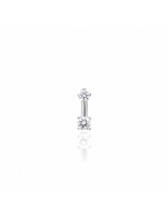 Maria Tash 3-4 Cubic Zirconia Prong Solitaire Barbell