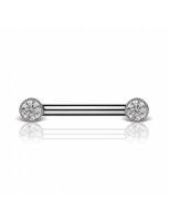 Maria Tash 3mm Cubic Zirconia Engraved Cup Straight Barbell