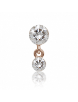 Maria Tash 3mm Invisible Set Diamond with 2mm Dangle Threaded Stud