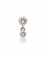 Maria Tash 2mm Invisible Set Diamond with 1.5mm Dangle Threaded Stud