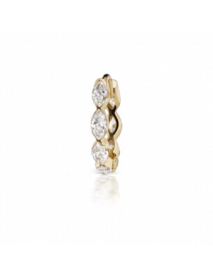 Maria Tash 8mm Invisible Set Diamond Marquise Eternity Ring