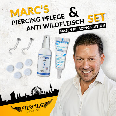 Marcs Piercing Pflege Set & Anti Wildfleisch Kit Nase