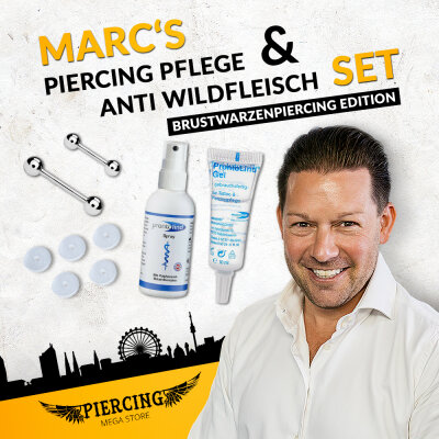 Marcs Piercing Pflege Set & Anti Wildfleisch Kit Brustwarzen