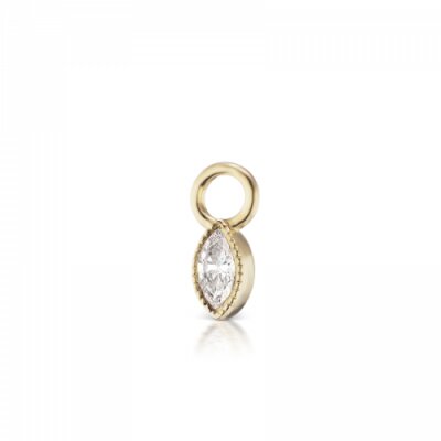 Maria Tash 4mm Scalloped Marquise Diamond Charm