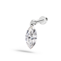 Maria Tash 7mm Floating Marquise Diamond Charm Threaded...