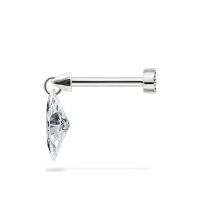 Maria Tash 7mm Floating Marquise Diamond Charm Threaded Stud Earring