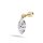 Maria Tash 7mm Floating Marquise Diamond Charm Threaded Stud Earring