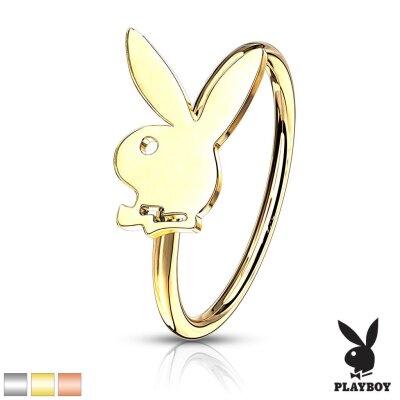 Playboy Bunny Biegbarer Nasenring Gold