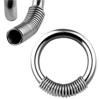 geschlossener Ring mit Stahlfeder als Verschluß - Stärke 1,2mm