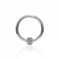 Maria Tash 8mm Fixed Horizontal Cubic Zirconia Ring