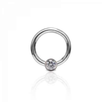 Maria Tash 6,5mm Fixed Horizontal Cubic Zirconia Ring