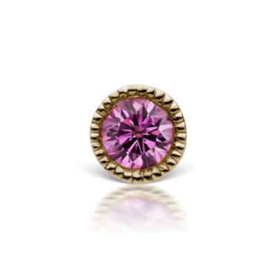 Maria Tash 1,5mm Scalloped Rose Purple Diamond Earstud