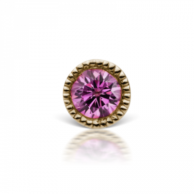 Maria Tash 1,5mm Scalloped Rose Purple Diamond Earstud