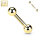 14K Gold Push-In Barbell