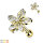 Barbell "Marquise Flower" mit 14K Goldüberzug