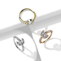Offener Ring Triple Marquise