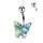 Bauchnabelpiercing "Abalone Covered Butterfly"