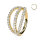 High Quality Hoop Ring "Crystal Triple Lined"