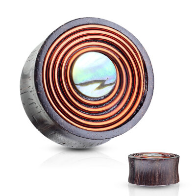 Mother of Pearl Double Flared Saddle Plug