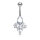 High Quality Precision Bauchnabelpiercing "Marquise CZ Clustered"