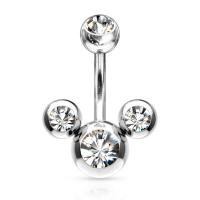 Bauchnabelpiercing " Crystal Mickey Mouse"