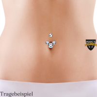Bauchnabelpiercing " Crystal Mickey Mouse"