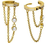 High Quality Segmentring Clicker "Chains with Crystal Scalloped"