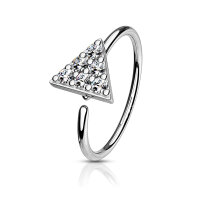 offener Ring CZ Triangle Top