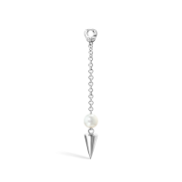 Maria Tash 20mm Pearl and Short Spike Pendulum Charm