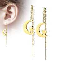 Ohrstecker Set "Free Falling Moon and Star"
