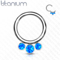 Titan Segmentring Clicker 3 Bezel Set Opals