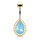 Bauchnabelpiercing Sparkle Opal Teardrop