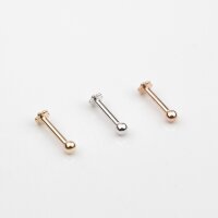 Marked Treasures 14K Gold 2,5 mm Ball Labret