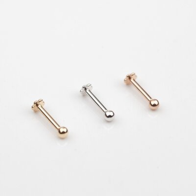 Marked Treasures 14K Gold 3 mm Ball Labret