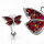Top Down Bauchnabelpiercing Red Butterfly