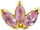 18K Gold Marquise Aufsatz mit echtem rosafarbigen Saphir
