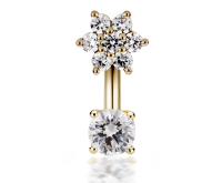 Maria Tash Cubic Zirconia Flower and Prong Set Cubic...