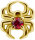 18K Gold Labretaufsatz mit echtem Songea Saphir Stein  Little Phormictopus Spider