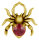 18K Gold Labretaufsatz mit echtem Songea Saphir Stein  Big Phormictopus Spider