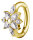 Bauchnabel Clicker aus CoCr mit Zirkonia "White Lotus"