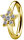 18K Gold PVD CoCr Rook Clicker Oval mit Zirkonia "Starlight"