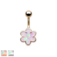 Bauchnabelpiercing "Opal Glitter Flower"