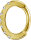 PVD beschichteter Oval Rook Clicker mit Zirkonia Steinen
